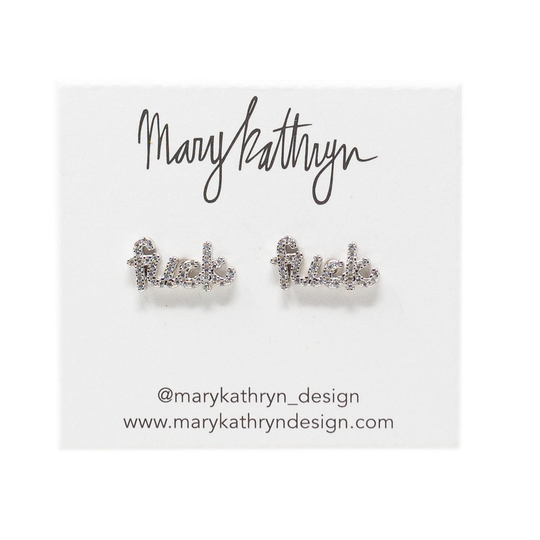 F*** Rhinestone Studs