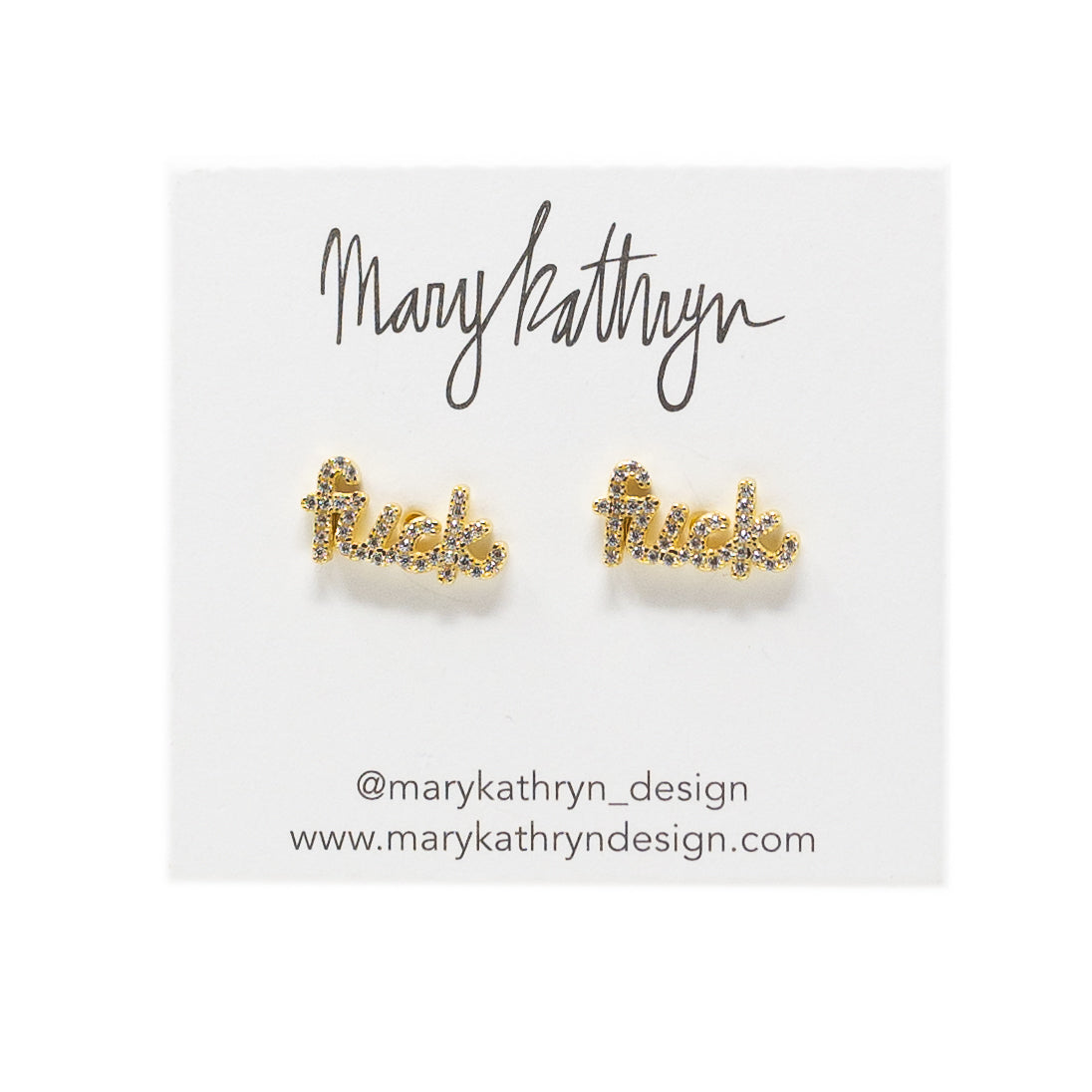 F*** Rhinestone Studs