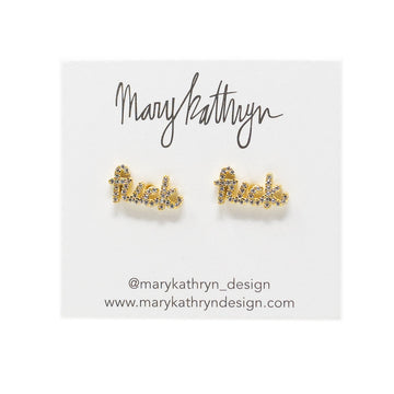 F*** Rhinestone Studs