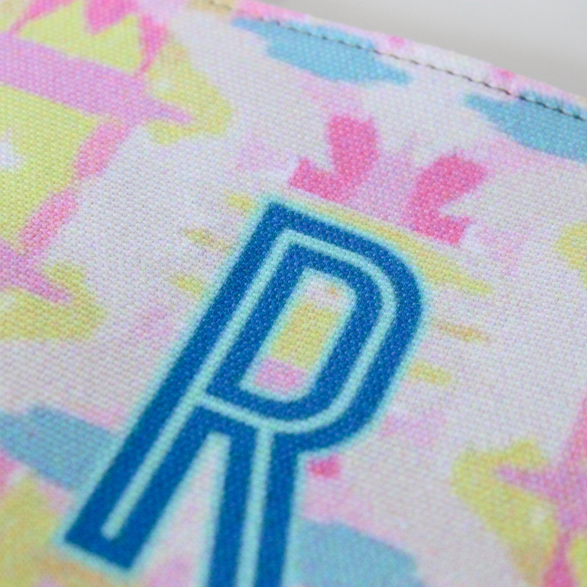 Single Initial - Large Flat Zip Pouch Mila Citrus Pink - New!