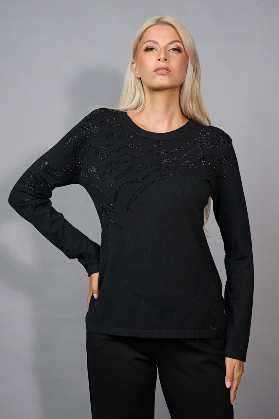 Tonal Rhinestone Top