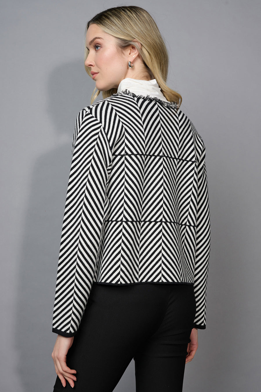 Chevron Fringed Jacket