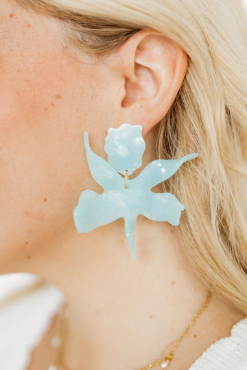 Fawna Statement Earrings - Arctic Mist
