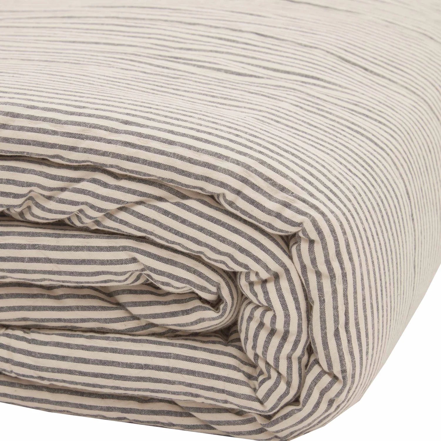 Portsmouth Blue Ticking Stripe Quilt