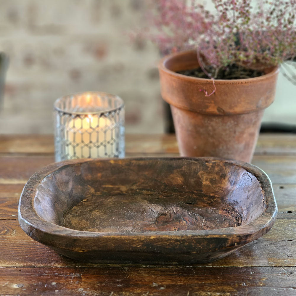 Primitive Wood Dough Bowl