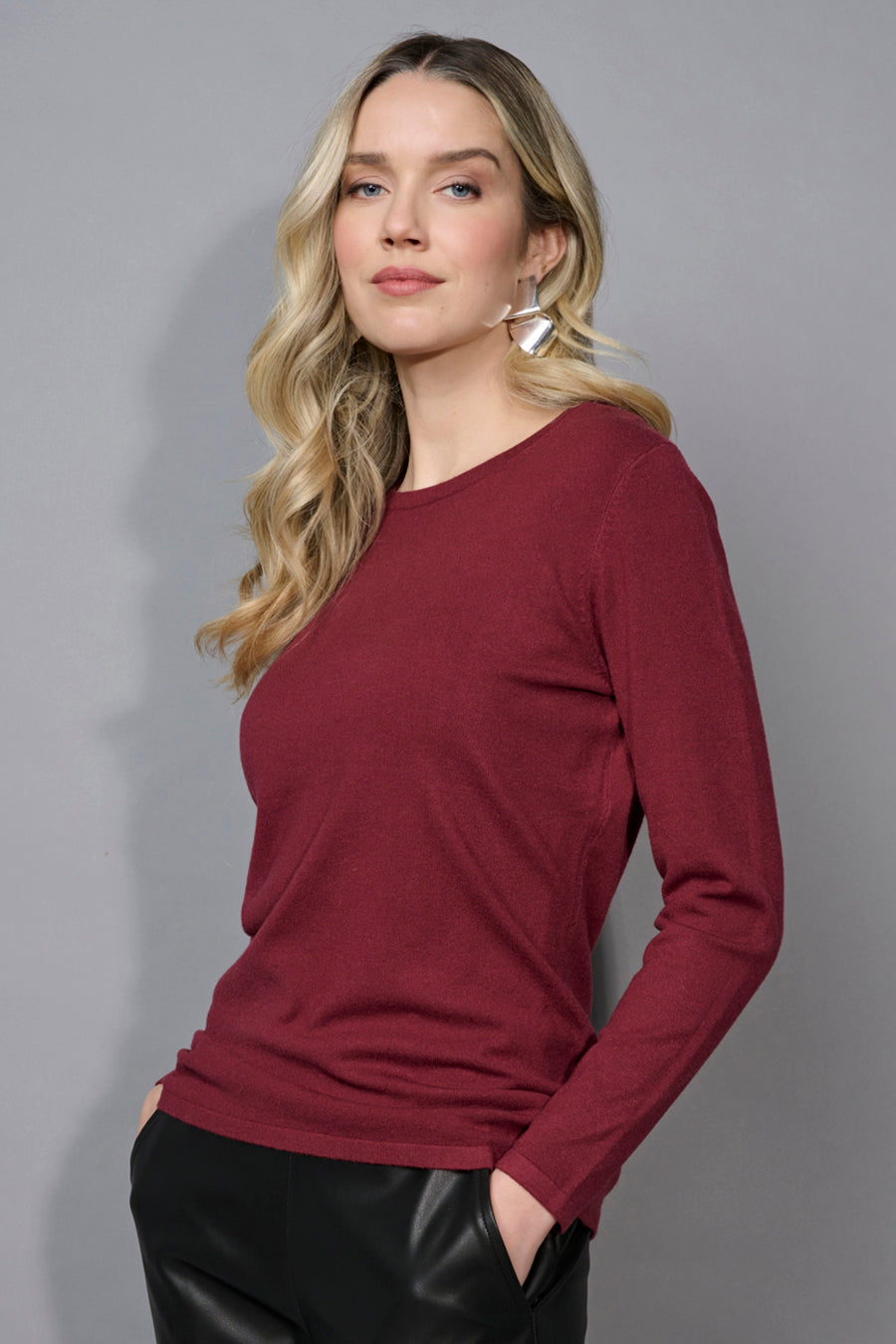 Long-Sleeve Crew Neck Top