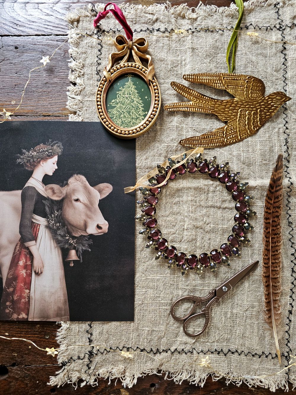 Renaissance Jeweled Wreath Ornament