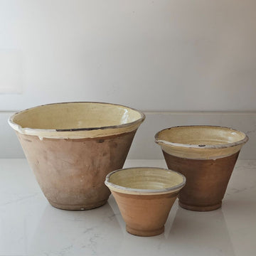 Rustic Farmhouse Clay Bowl Set