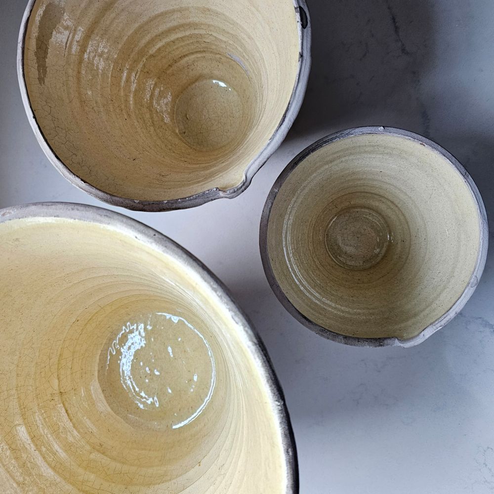 Rustic Farmhouse Clay Bowl Set