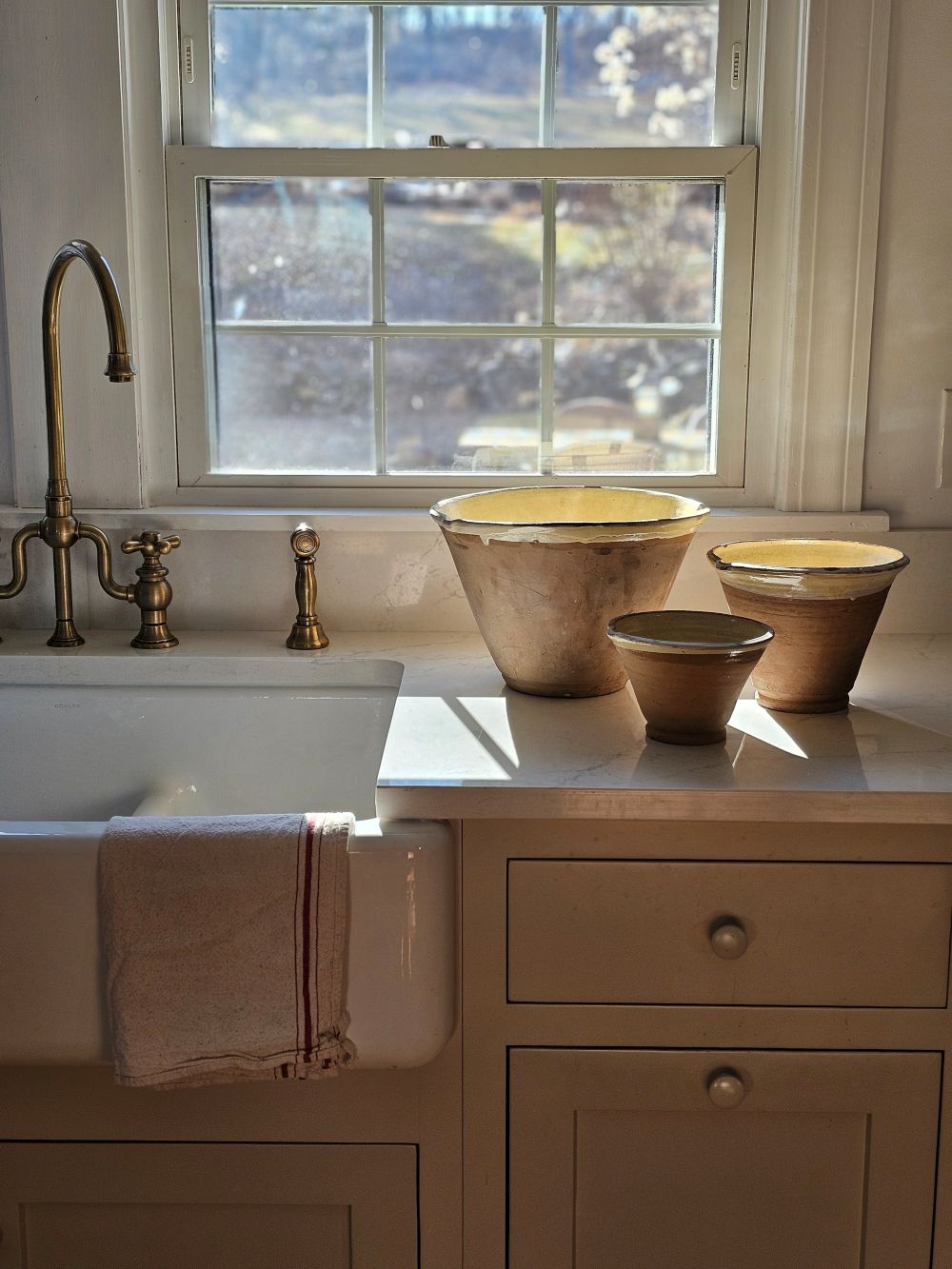 Rustic Farmhouse Clay Bowl Set
