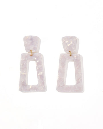 Kennedy Statement Earring - Pearl White