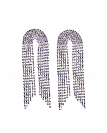 Blair Statement Earrings - Lavender