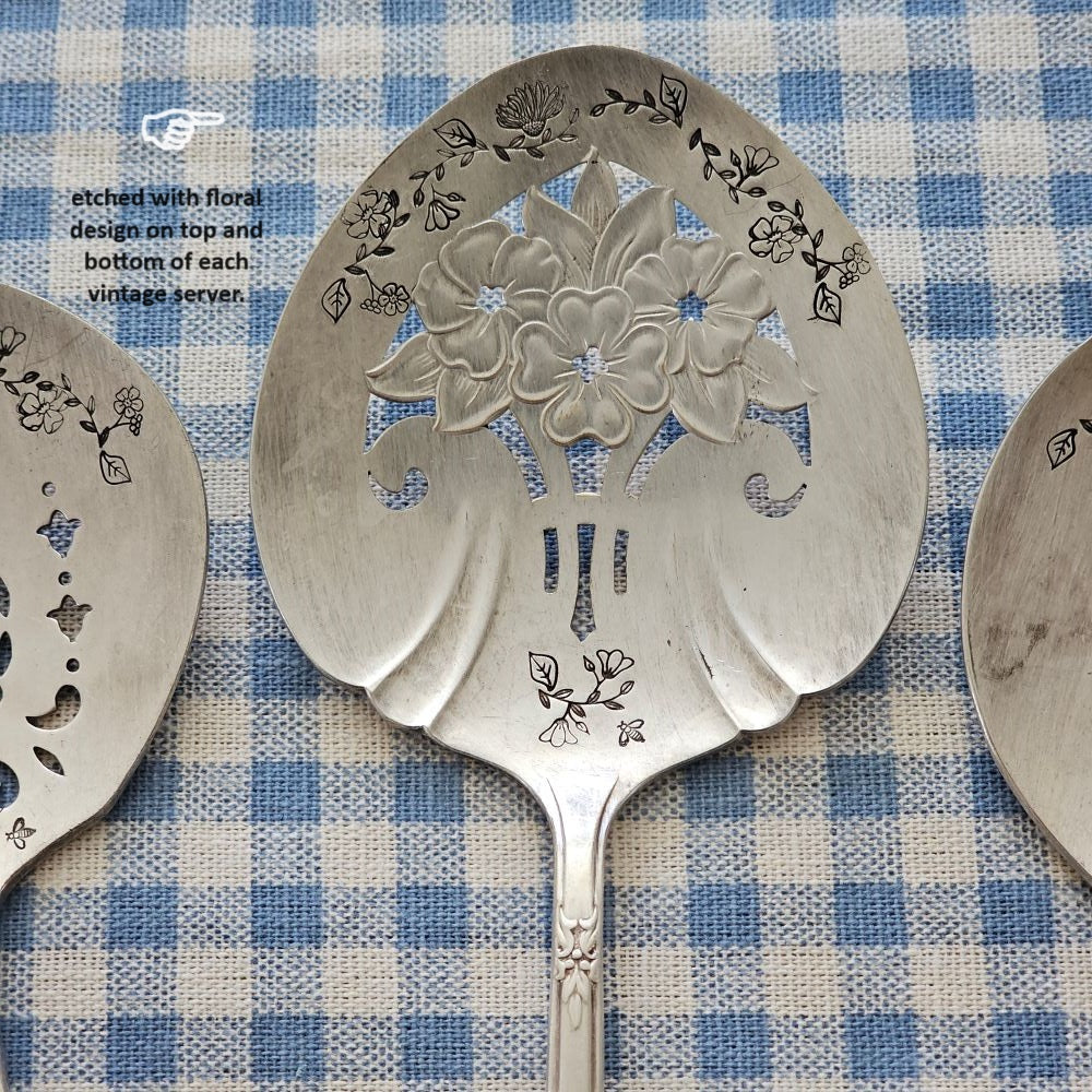 Vintage Tomato Server with Floral Design