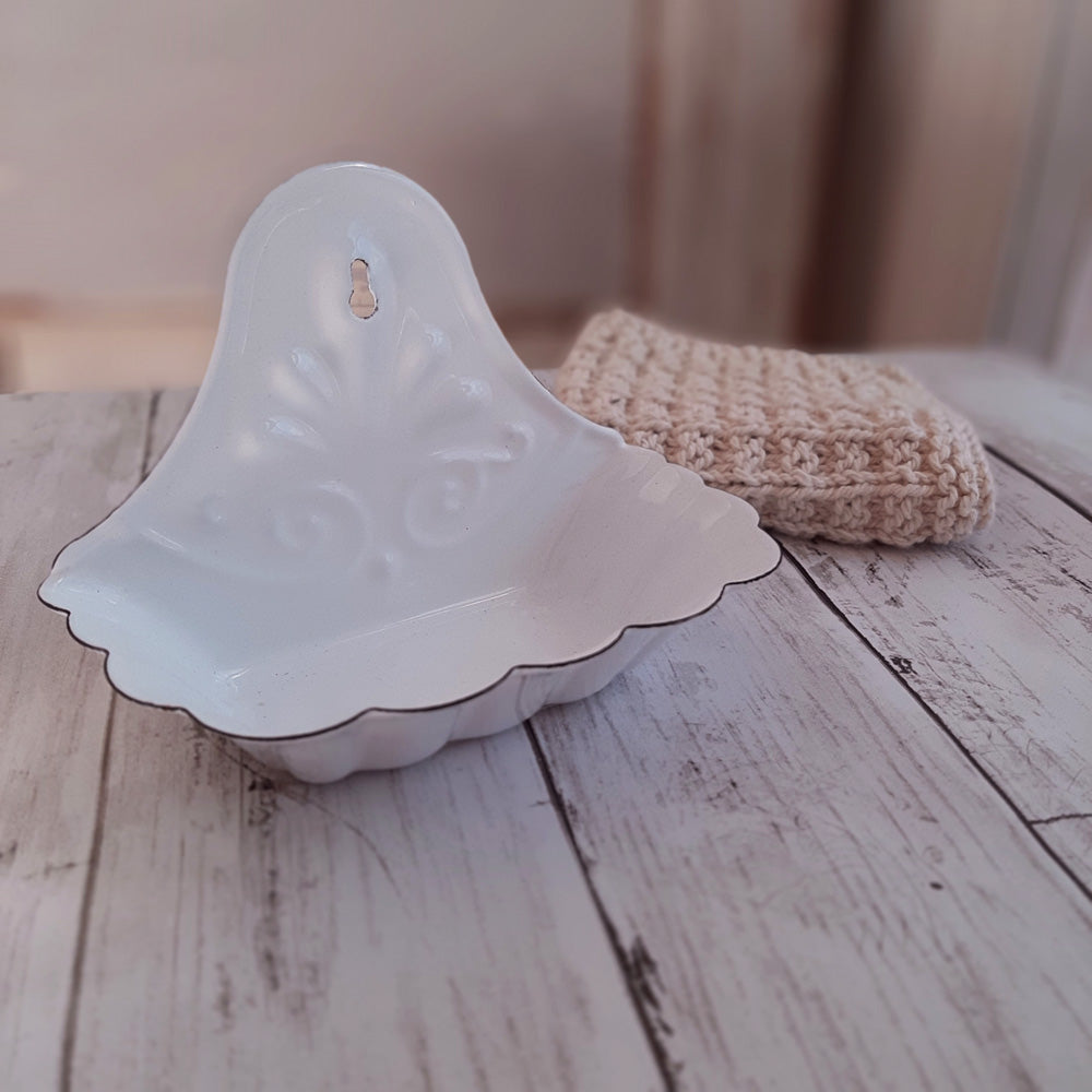 White Enamel Wall Mounted Soap Dish