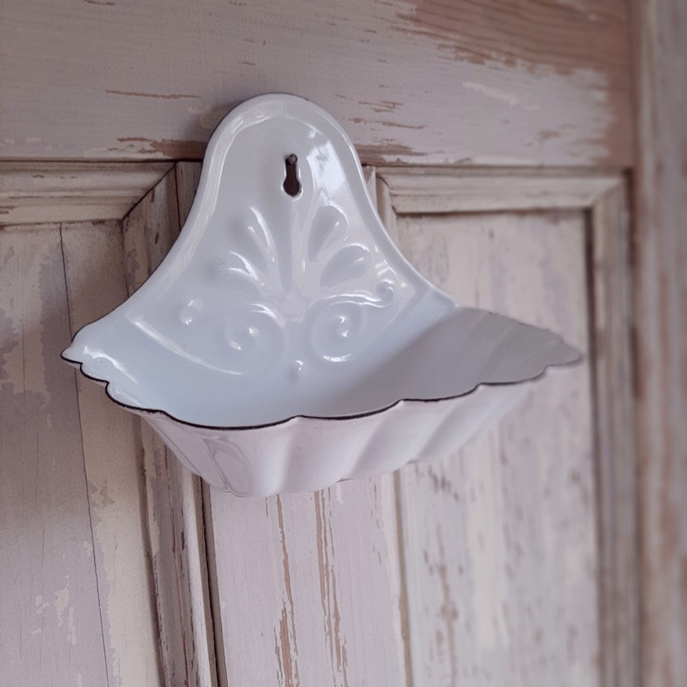 White Enamel Wall Mounted Soap Dish