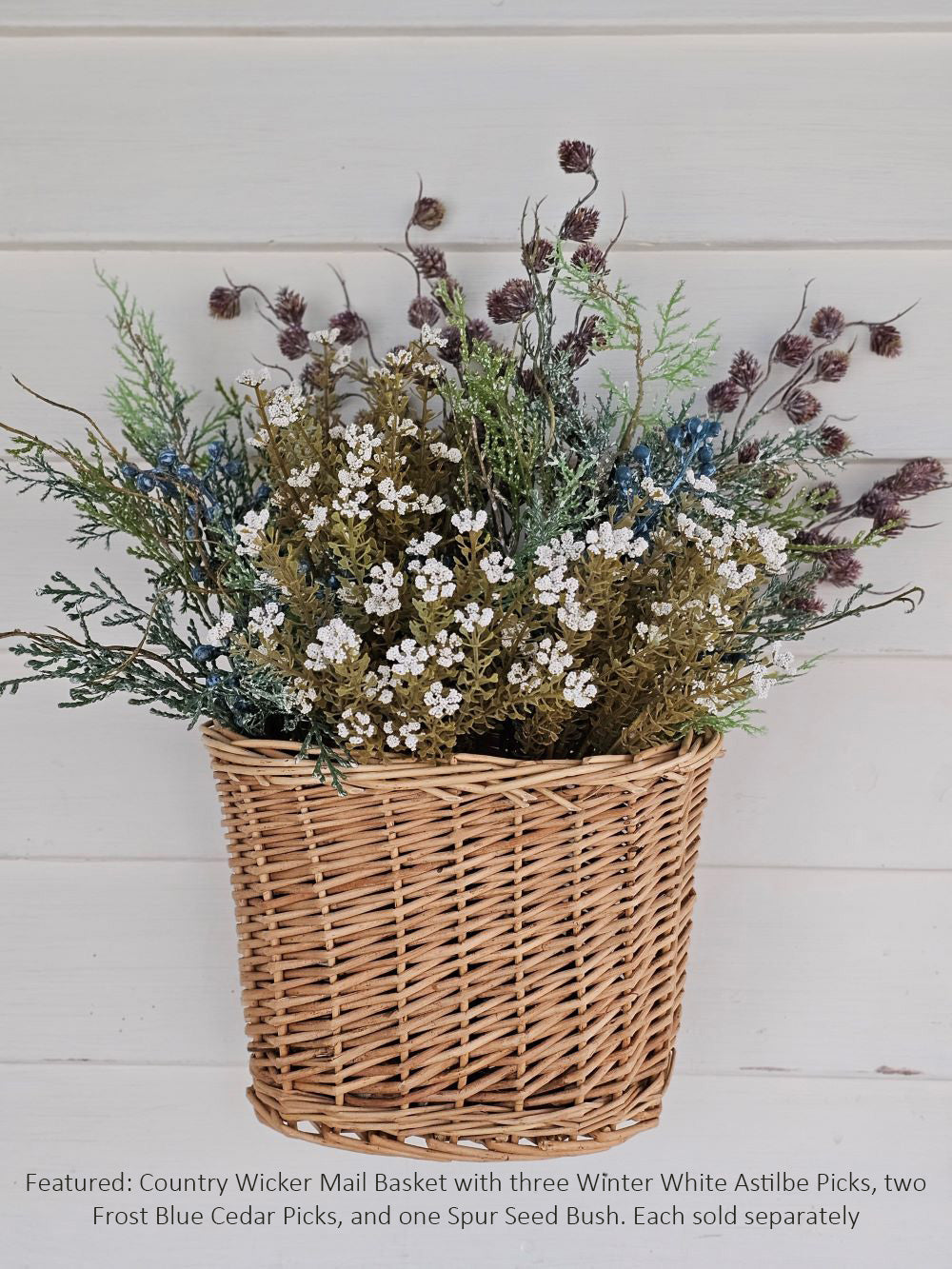 Country Wicker Mail Wall Basket