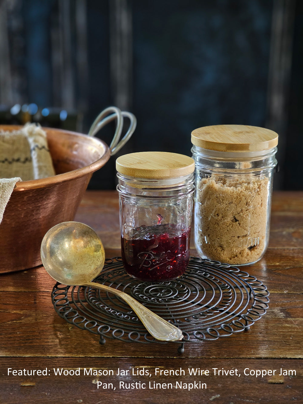 Wood Mason Jar Lids