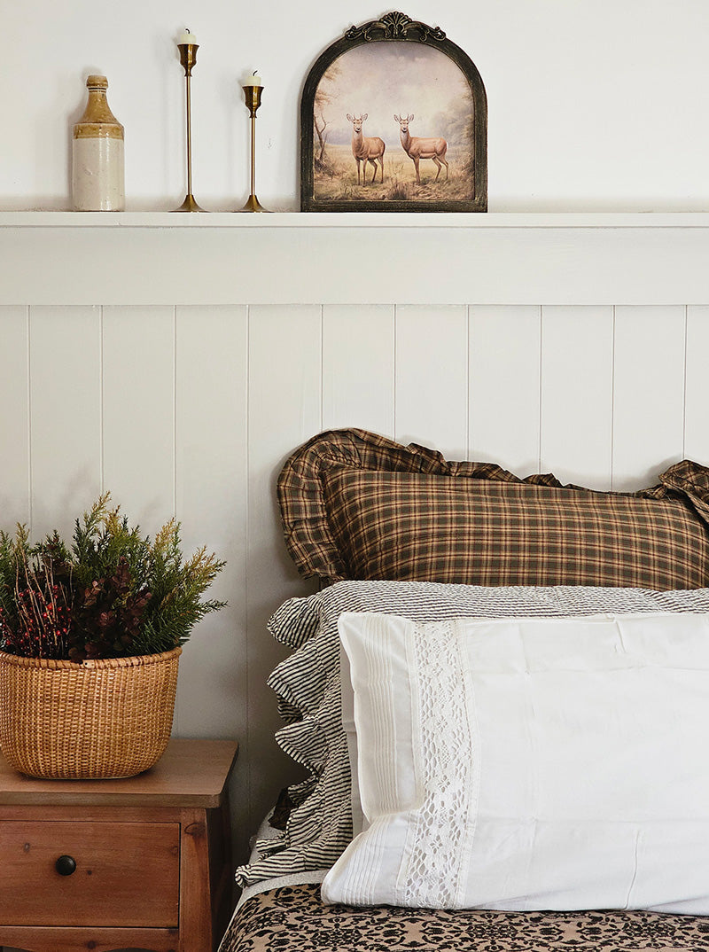 Portsmouth Blue Ticking Stripe Pillow Case Set