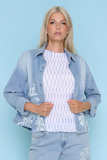 Leaf Applique Shirt