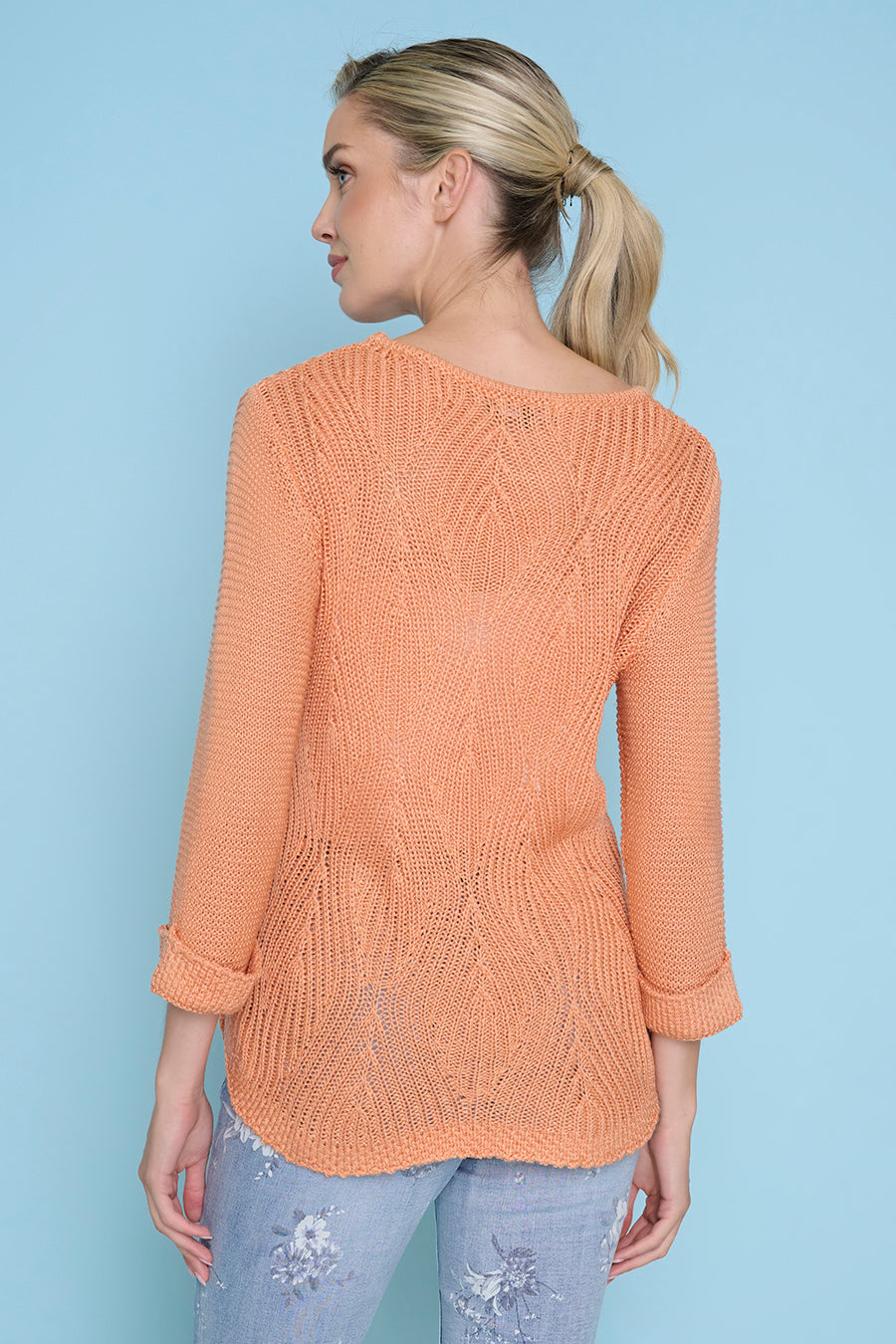Curved Hem Knit Top