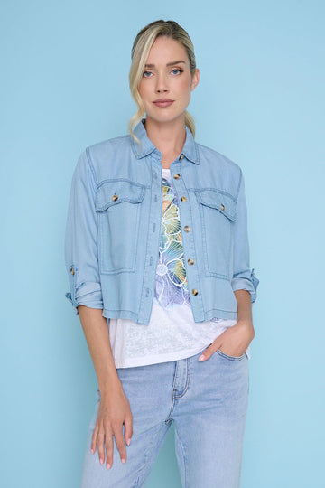 Button-Front Short Jacket