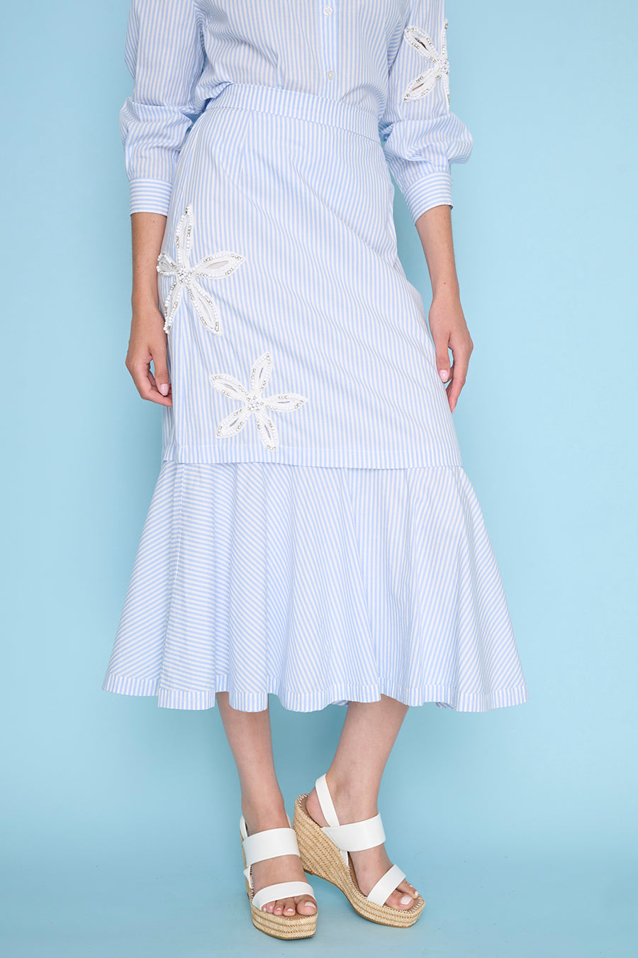 Floral Embellished Long Skirt