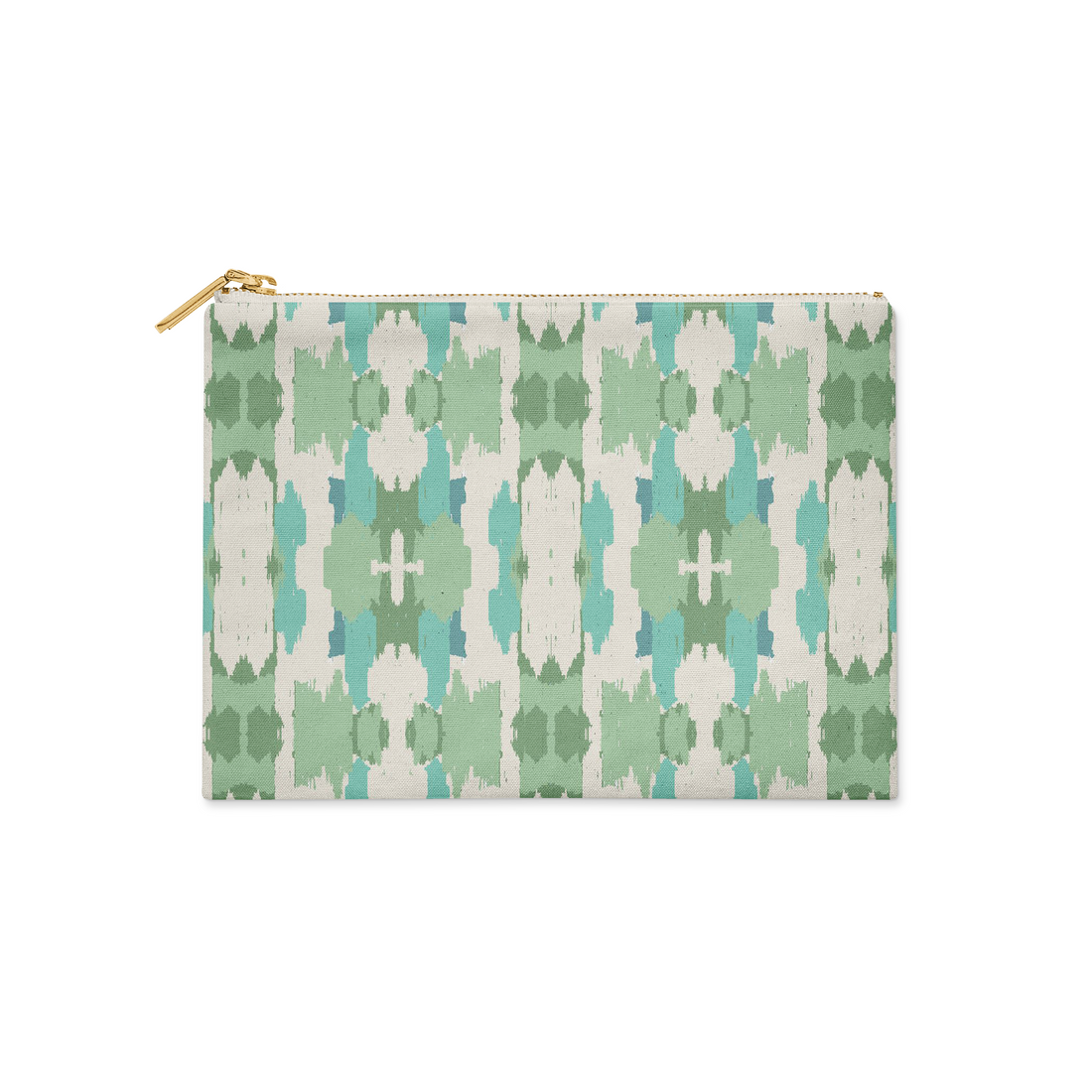 Single Initial - Small Flat Zip Pouch Mitzy Green - New!