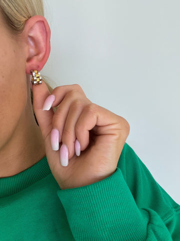 SMALL TWO TONED ROLLY HOOPS